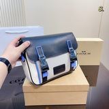 Подарочная упаковка COACH/Кожаная сумка с клапаном и застежкой-клипсой для мужчи