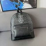 COACH West с логотипом, мужской рюкзак большого объема, сумка для ноутбука, клас