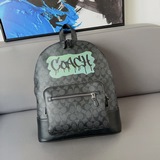 COACH West с логотипом, мужской рюкзак большого объема, сумка для ноутбука, клас