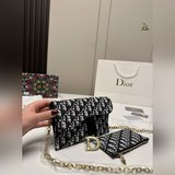 Размер (с коробкой)： 21 × 14. Компактная сумка Dior WOC в стиле «седло» с двойны