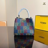 Fendi/Фенди Новая сумка Peekaboo FF, сумка-тоут, сумка через плечо, женская сумк