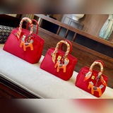Hermès Platinum Bag с текстурой личи, изготовленная нашим собственным производит