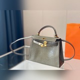 Новая модель Hermès из кожи крокодила / сумка Kelly с крокодиловым узором, высок