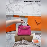 Оригинальная кожа  hermes mini kelly кожа с узором крокодила, сумка Hermes Kelly