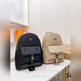 Рюкзак Prada, последний импортный материал из парусины с кожей теленка, качество