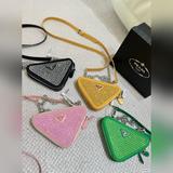 В комплекте с коробкой. Двухслойная мини-сумка Prada, многофункциональная, можно