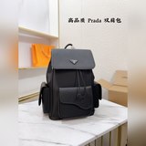 Рюкзак Prada, последний импортный материал из парусины с кожей теленка, качество