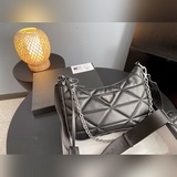 Prada/Prada сумка из овечьей кожи с крупной текстурой и тремя функциями, размер 