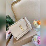 Подарочная упаковка, сумка с цепочкой YSL Sunset. Гладкая кожа с мелким узором в