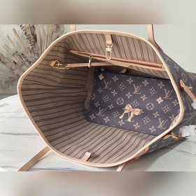 Артикул： M40995 NEVERFULL средняя сумка с шелкографией виде щенка
