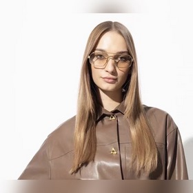 Официальный сайт BOTTEGA VENETA   Очки в стиле минимализм с зол