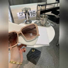 CHANEL Плиточные многоугольные солнцезащитные очки CH 6286 Розовы