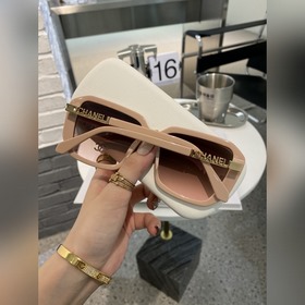 CHANEL Плиточные многоугольные солнцезащитные очки CH 6286 Розовы
