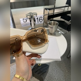 CHANEL Плиточные многоугольные солнцезащитные очки CH 6286 Караме