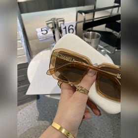 CHANEL Плиточные многоугольные солнцезащитные очки CH 6286 Караме