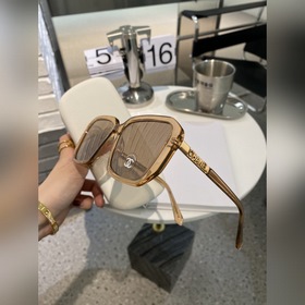CHANEL Плиточные многоугольные солнцезащитные очки CH 6286 Караме