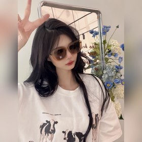 CHANEL Плиточные многоугольные солнцезащитные очки CH 6286 Караме