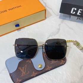 Квадратные солнцезащитные очки LOUI VUITTON для женщин с цветочны