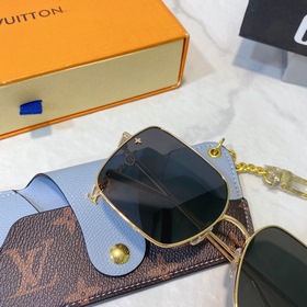 Квадратные солнцезащитные очки LOUI VUITTON для женщин с цветочны