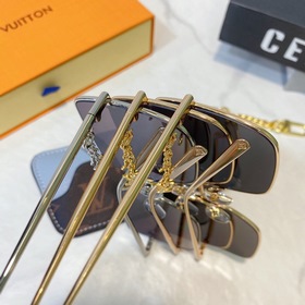 Квадратные солнцезащитные очки LOUI VUITTON для женщин с цветочны
