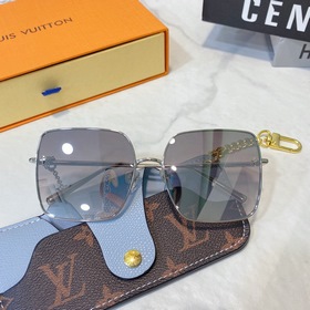 Квадратные солнцезащитные очки LOUI VUITTON для женщин с цветочны