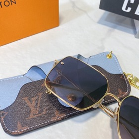 Квадратные солнцезащитные очки LOUI VUITTON для женщин с цветочны