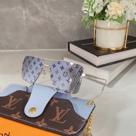Квадратные солнцезащитные очки LOUIS VUITTON* 1201 Размер： 61-14-