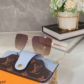 Квадратные солнцезащитные очки LOUIS VUITTON* 1201 Размер： 61-14-