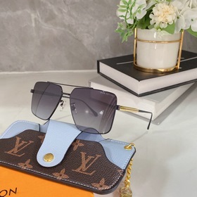 Квадратные солнцезащитные очки LOUIS VUITTON* 1201 Размер： 61-14-