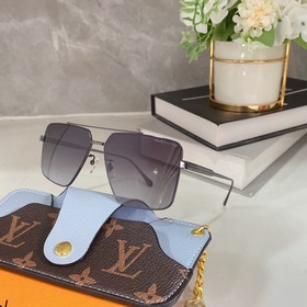 Квадратные солнцезащитные очки LOUIS VUITTON* 1201 Размер： 61-14-