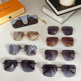 Квадратные солнцезащитные очки LOUIS VUITTON* 1201 Размер： 61-14-