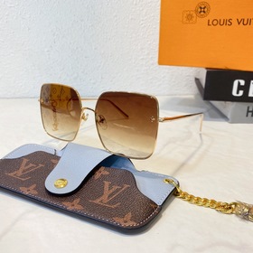 Квадратные солнцезащитные очки LOUI VUITTON для женщин с цветочны