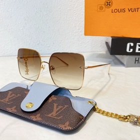 Квадратные солнцезащитные очки LOUI VUITTON для женщин с цветочны